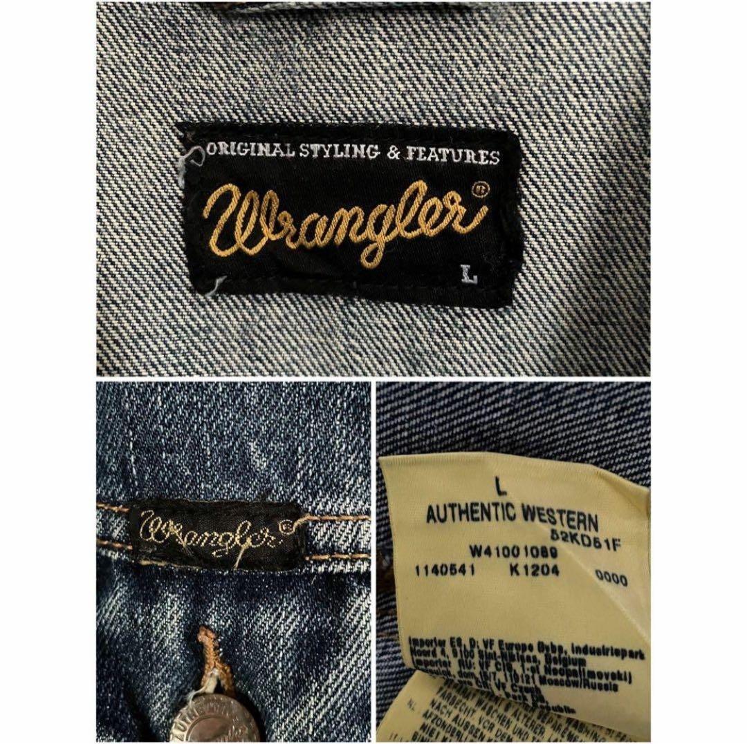 Wrangler ラングラー デニムジャケット Gジャン 刺繍 L