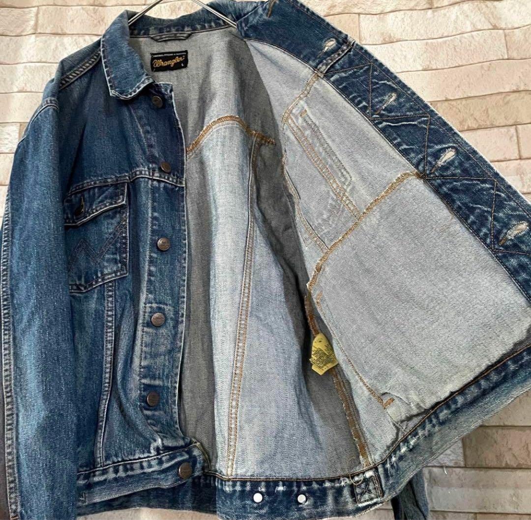 Wrangler ラングラー デニムジャケット Gジャン 刺繍 L