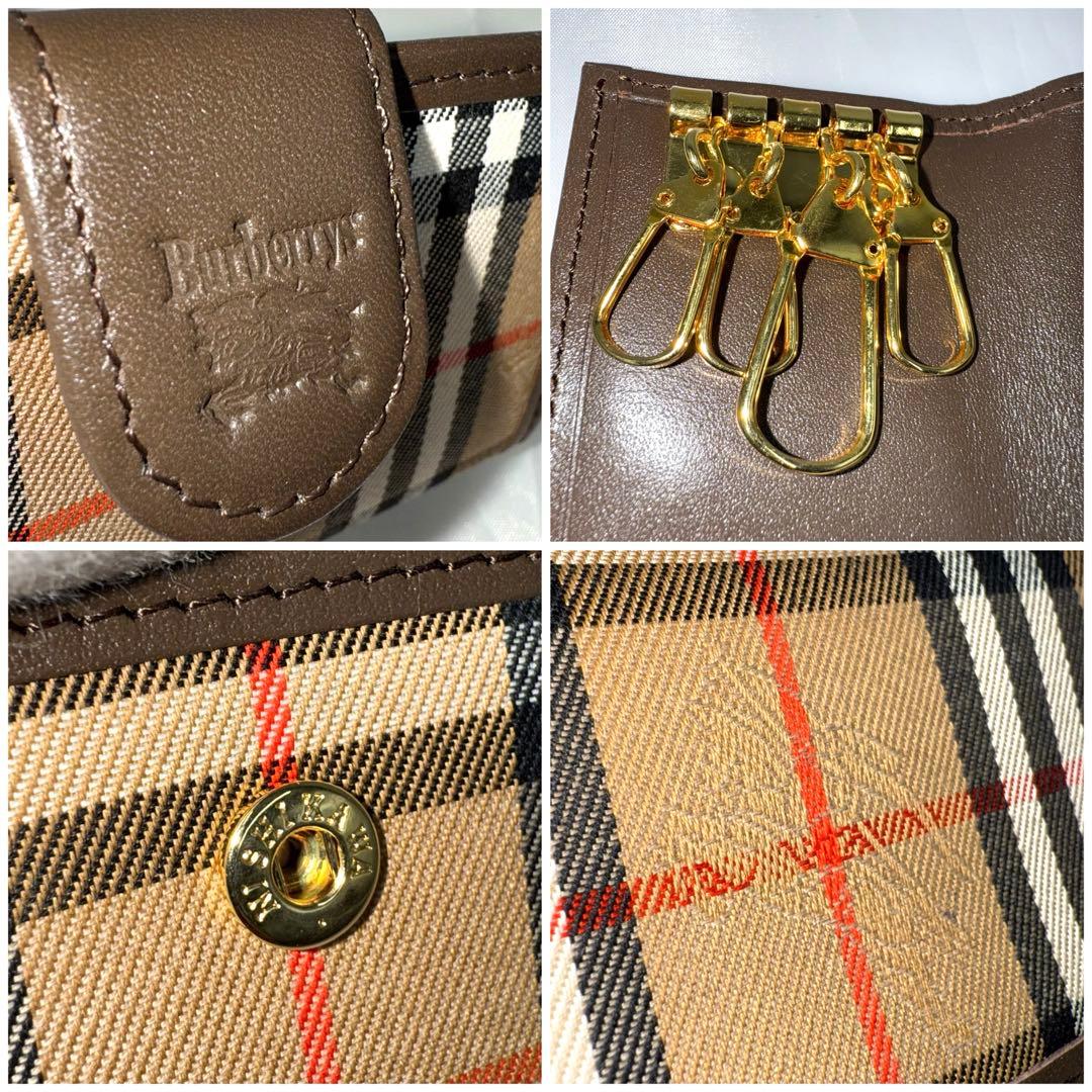 ✨美品✨Burberry バーバリー ノバチェック 4連キーケース ベージュ