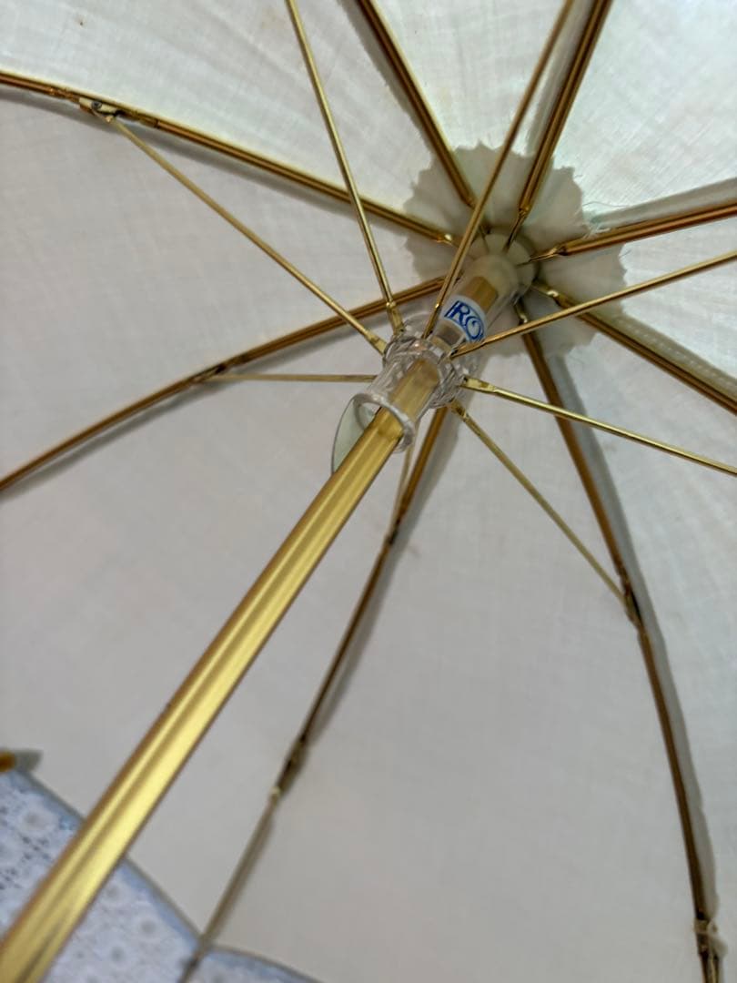 Christian Dior 水色 レース 折りたたみ傘