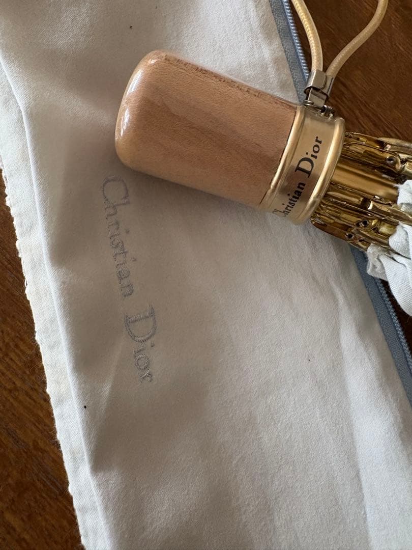 Christian Dior 水色 レース 折りたたみ傘