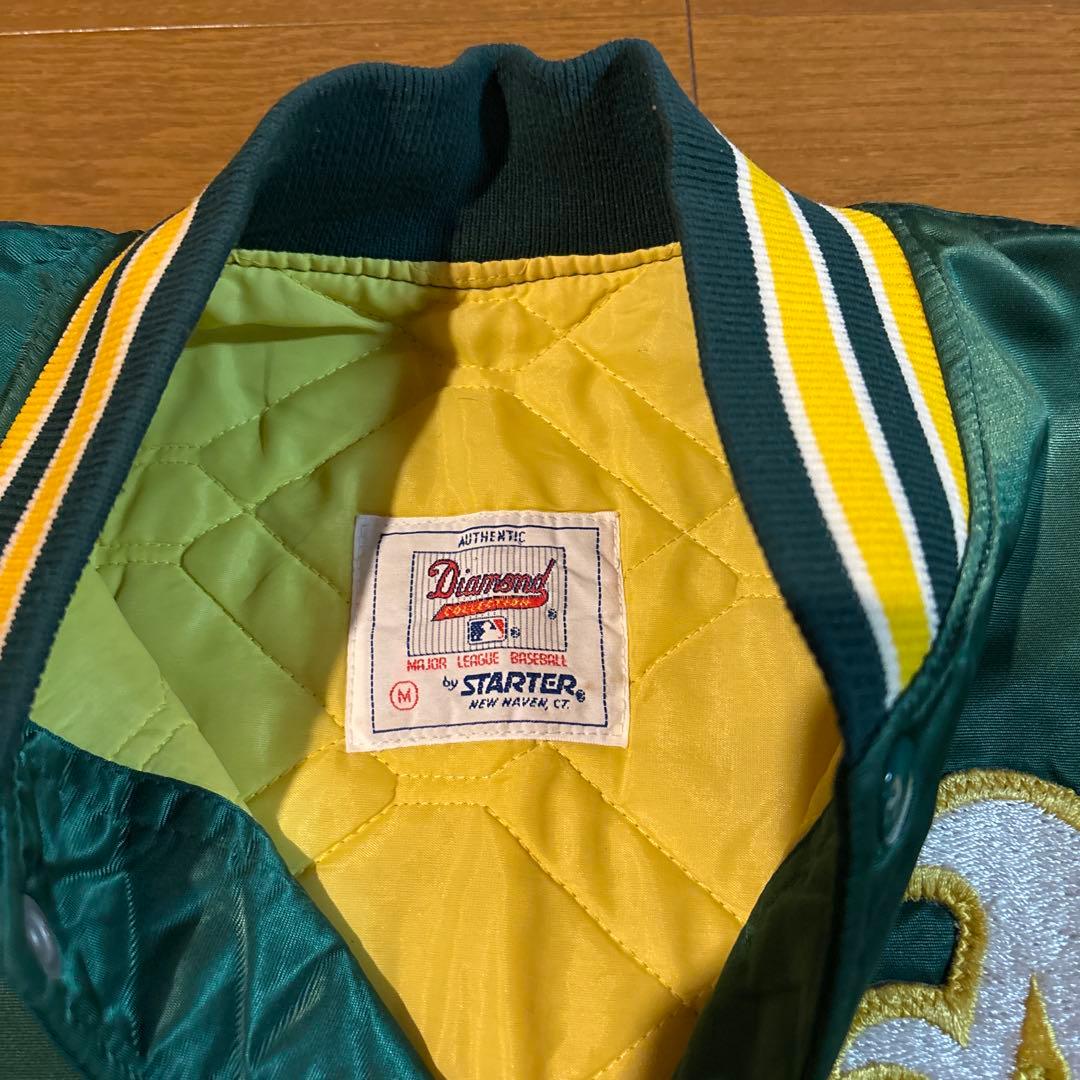 80s 90s starter オークランド アスレチックス サテンジャケット