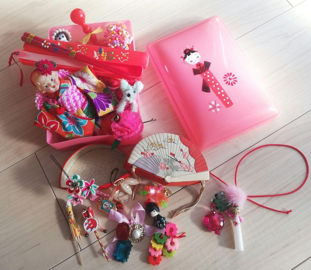 セルロイドケース　セルロイド人形　昭和レトロ玩具　古布ケース