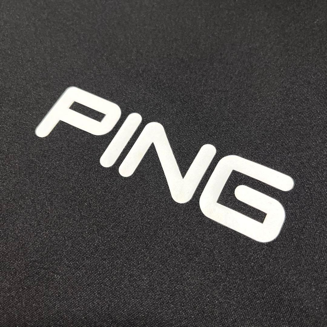 美品★PING★2023 長袖モックネックシャツ　メンズ　LL 黒