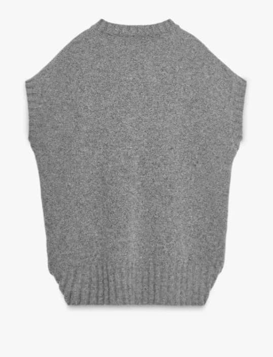 今期 完売 ZARA ウール混オーバーサイズセーターベスト S