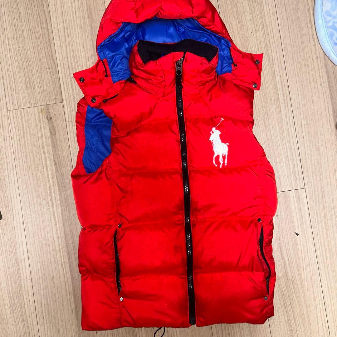 あ*え様 ラルフローレン　ポロ 赤 ダウンベスト　POLO RALPHLAURE