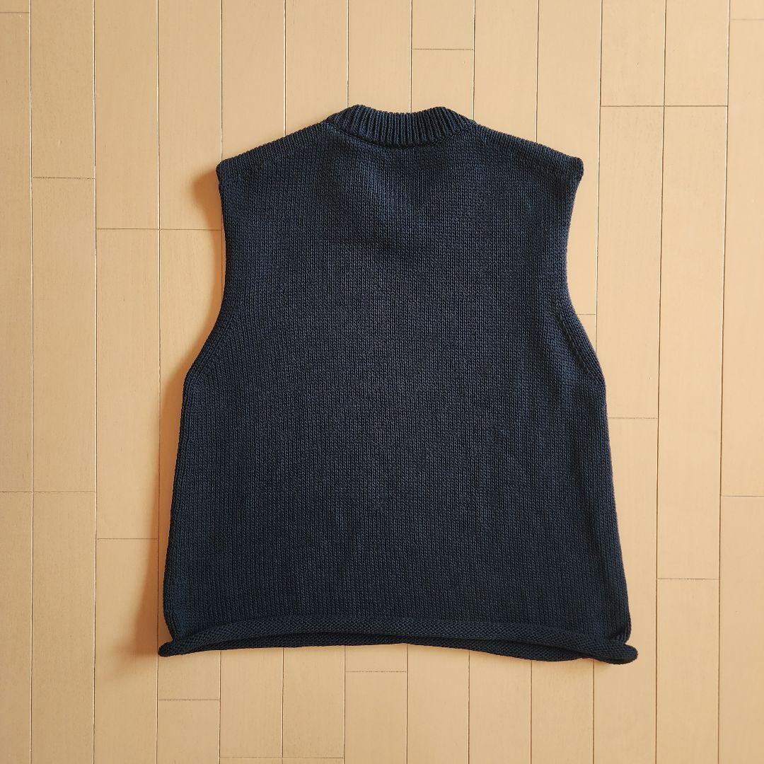 BLAMINK ニットベスト コットン ブラック 黒 サマーニット ノースリーブ