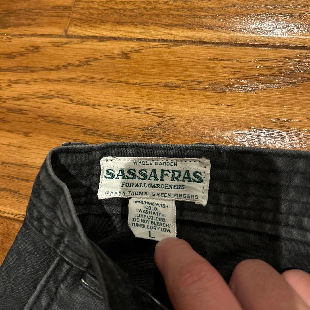 SASSAFRAS、ササフラス、ワークパンツ、5ポケット、ダブルニー、園芸