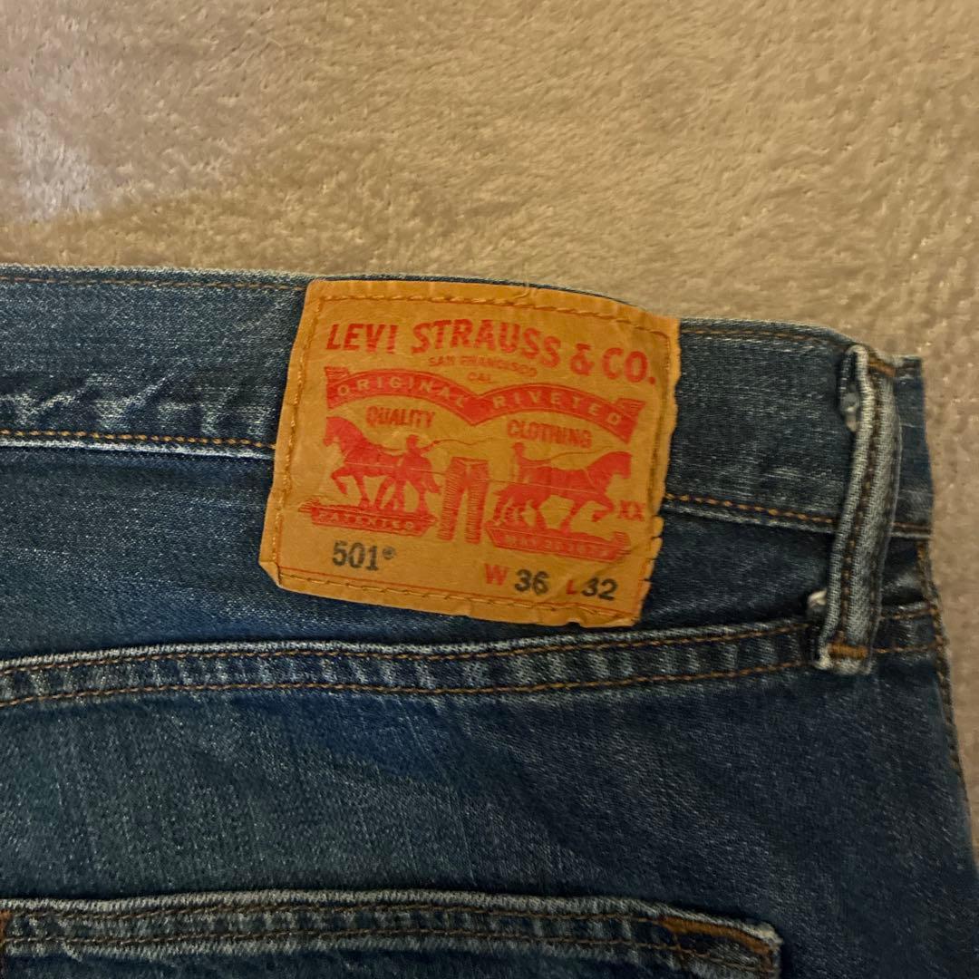 Levi's 501 ストレートデニム ブルー W36