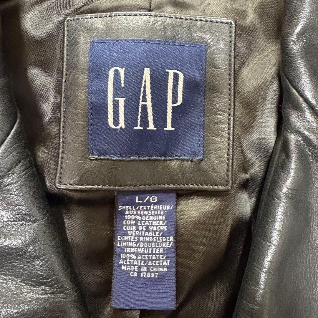 OLD GAP オールドギャップ レザー テーラードジャケット 黒 L