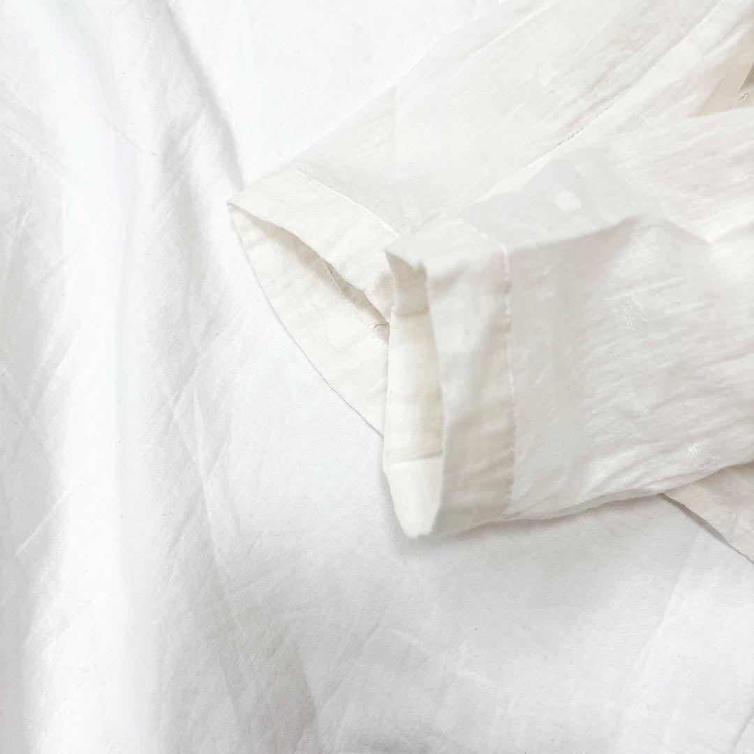 Khadi and Co カディアンドコー ブラウス ドット ホワイト インド綿