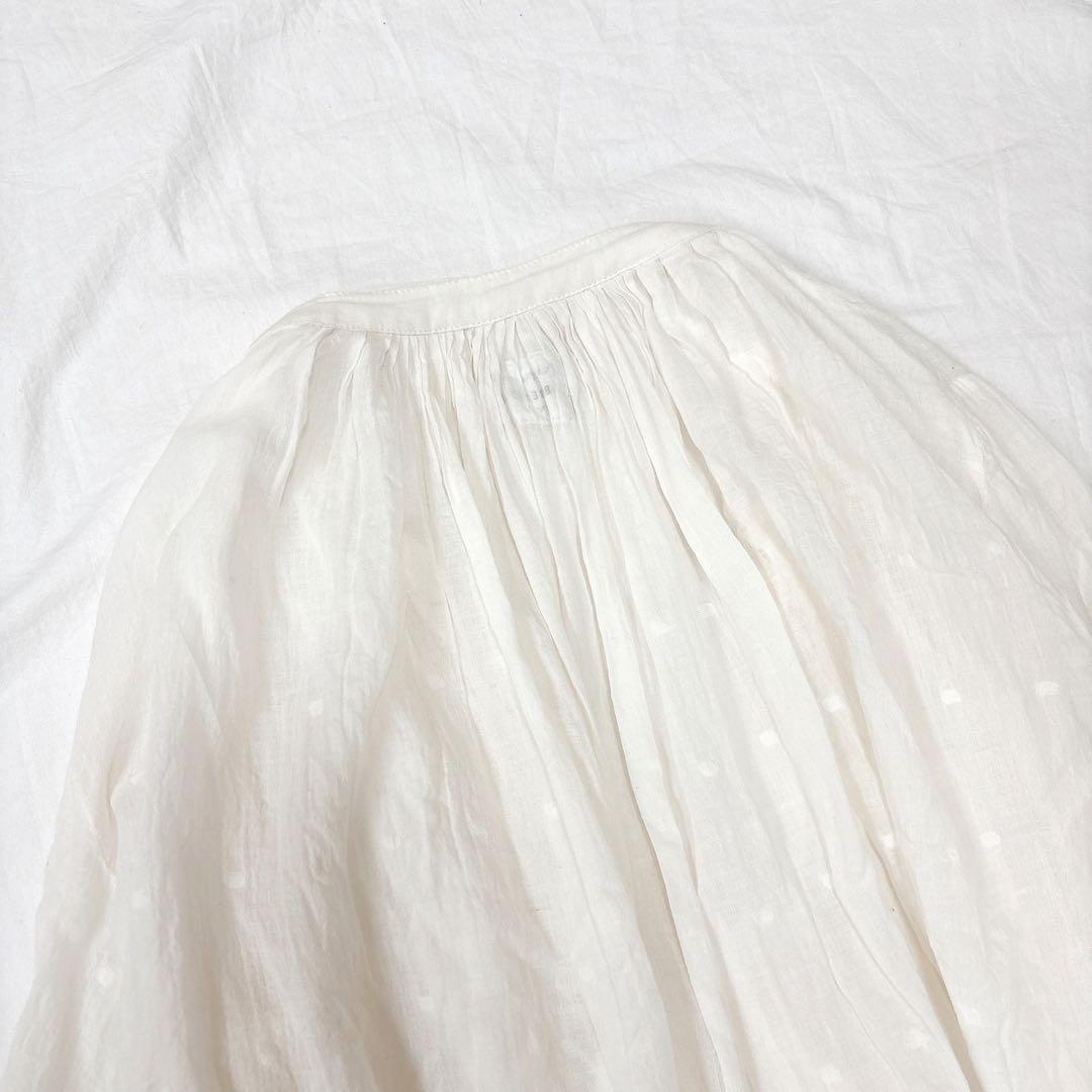Khadi and Co カディアンドコー ブラウス ドット ホワイト インド綿
