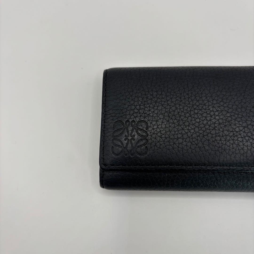 付属品あり　LOEWE キーケース　6連　ブラック　アナグラム　レザー　鍵　革