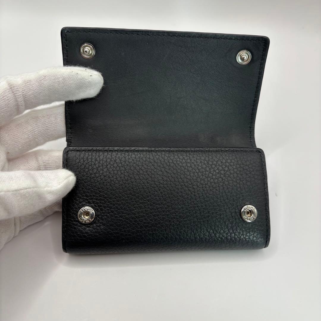 付属品あり　LOEWE キーケース　6連　ブラック　アナグラム　レザー　鍵　革