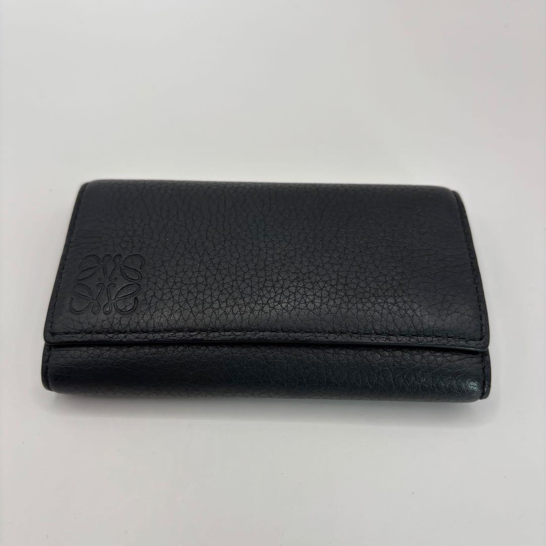 付属品あり　LOEWE キーケース　6連　ブラック　アナグラム　レザー　鍵　革
