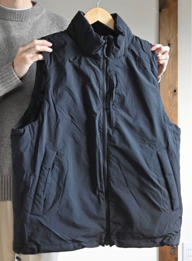 無印良品　撥水洗える中わたウォーキングベスト　XXL ブラック