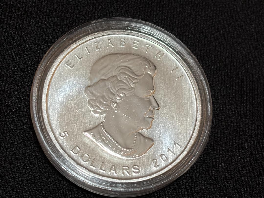 ５枚セット 2011年 メイプルリーフ銀貨 カナダ 5ドル 純銀貨