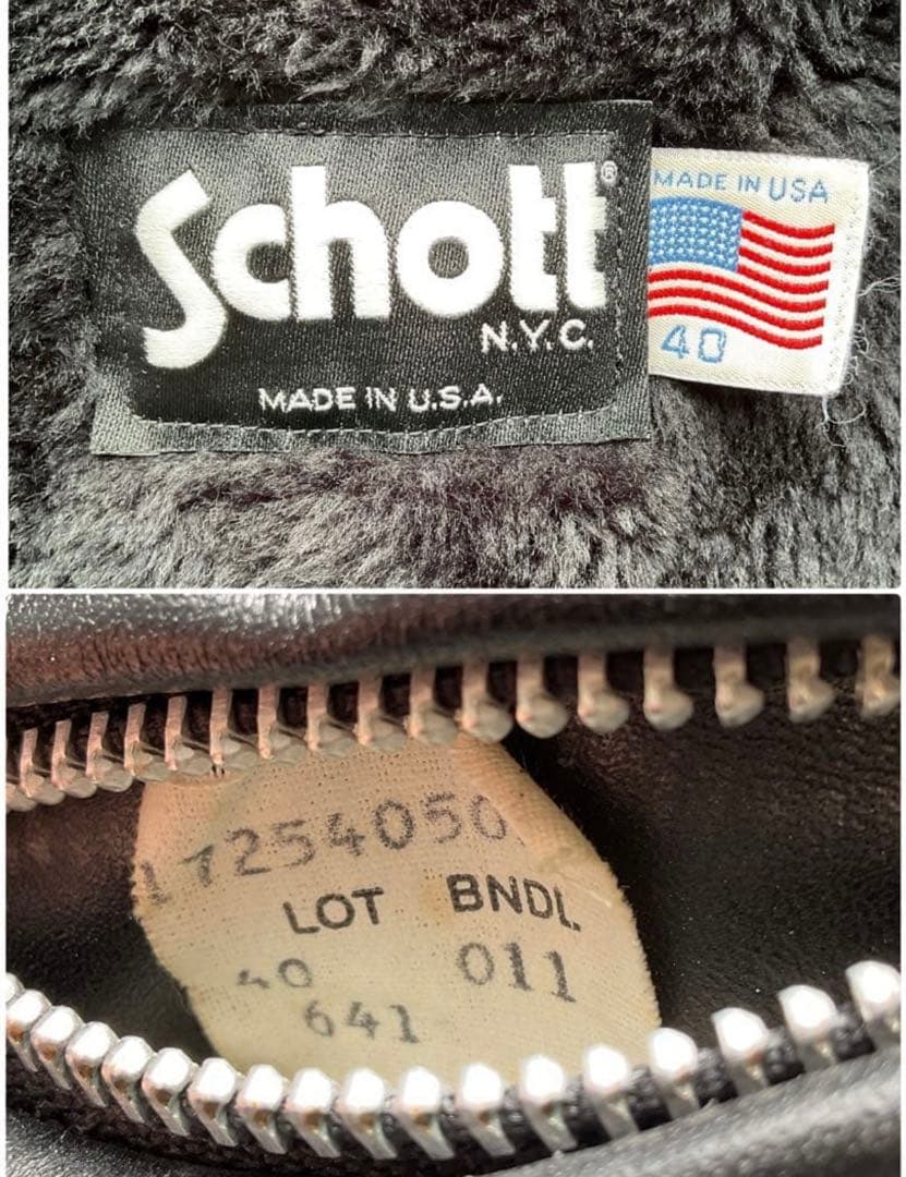 【hiro】美品 schott 641 レザージャケット