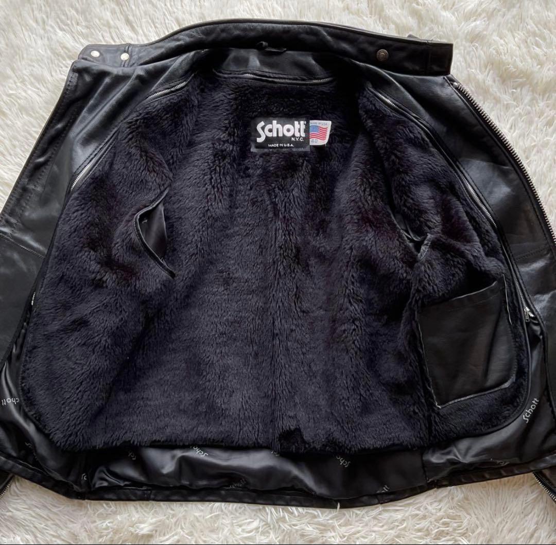 【hiro】美品 schott 641 レザージャケット