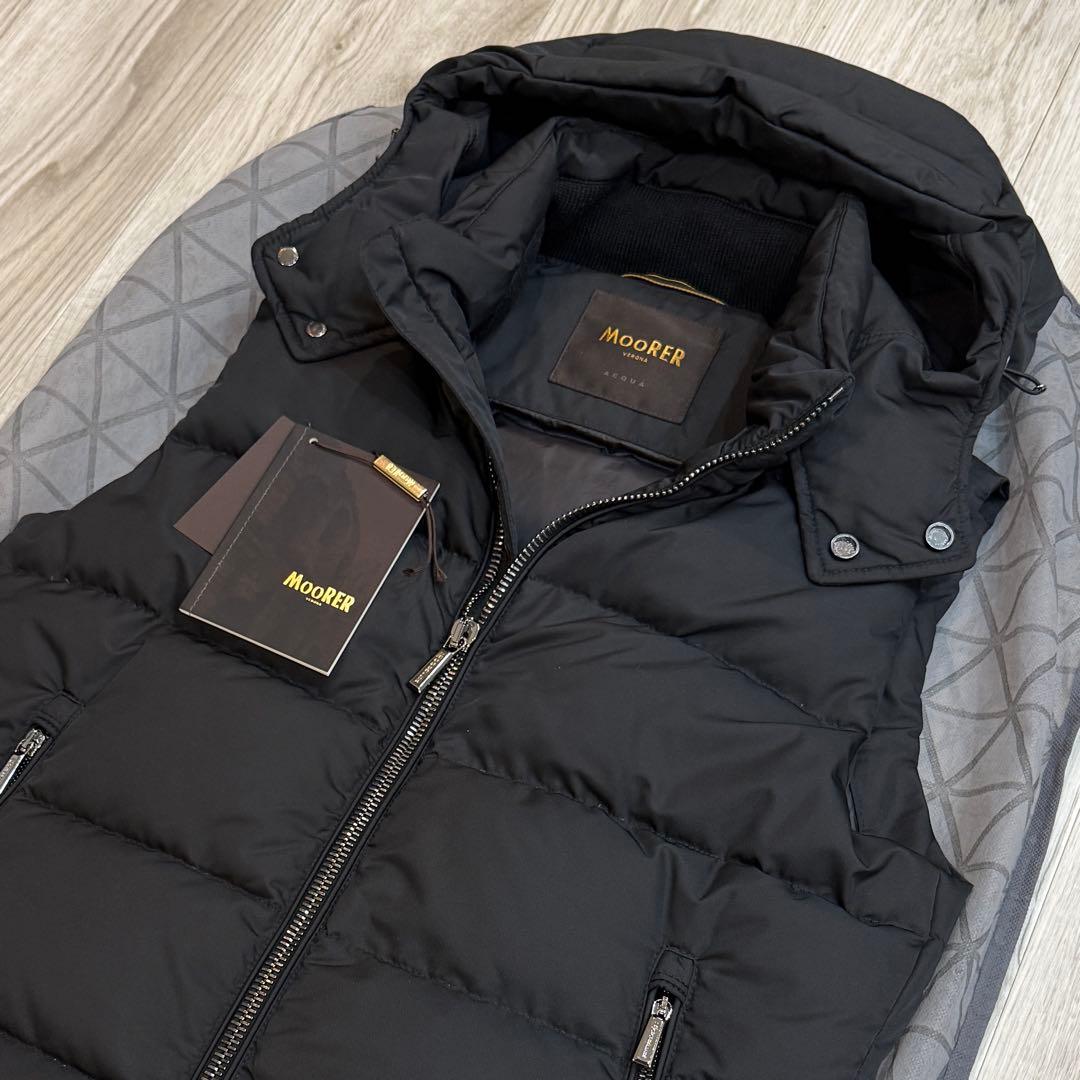 新品未使用◎MOORER FIRE-WK 高級ダウンベスト 46 M BLACK