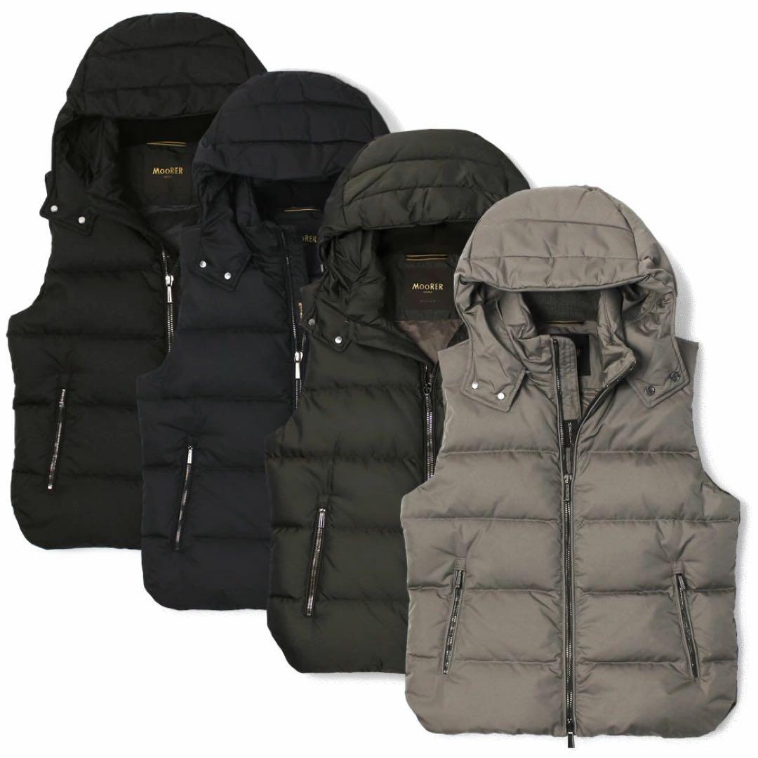 新品未使用◎MOORER FIRE-WK 高級ダウンベスト 46 M BLACK