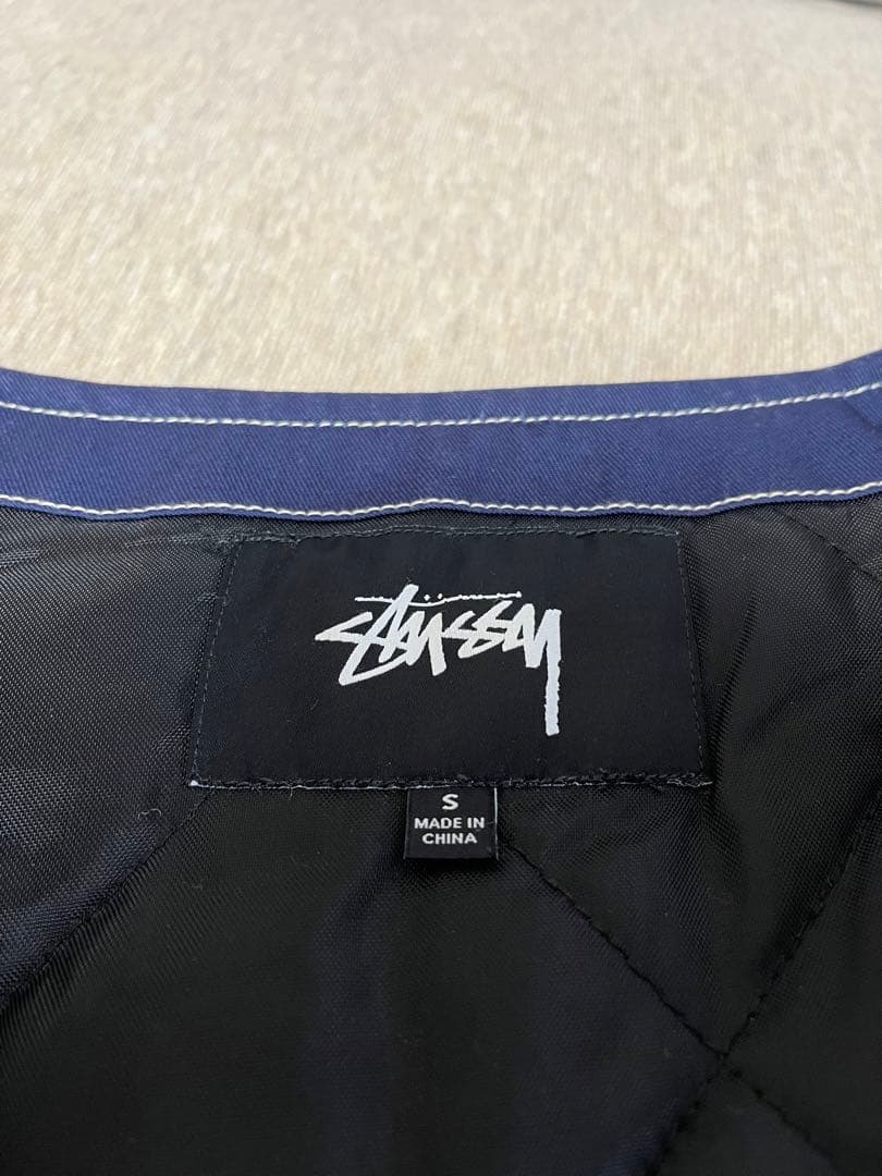 Stussy Poly Cotton Work Vest navy ステューシー