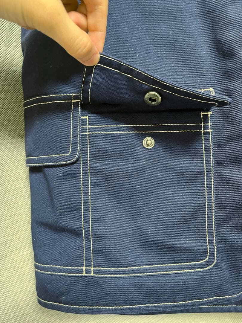 Stussy Poly Cotton Work Vest navy ステューシー