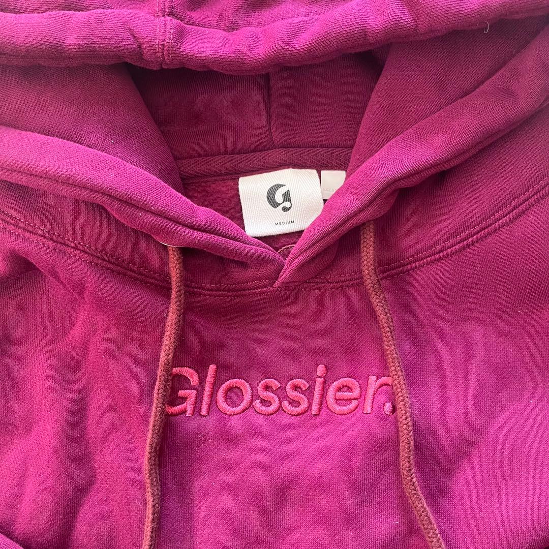 Glossier バーガンディ パーカー ホリデー　限定　フーディー