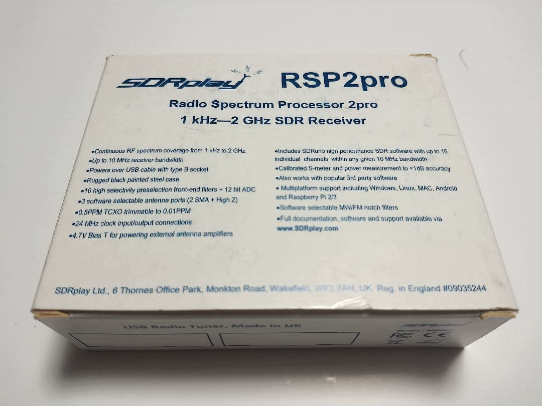 SDRplay社製 RSP2pro SDR受信機