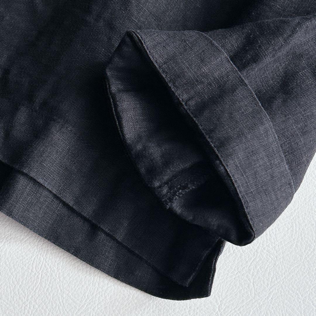 fog linen work フォグリネンワーク ⿻ リネン プルオーバー 黒