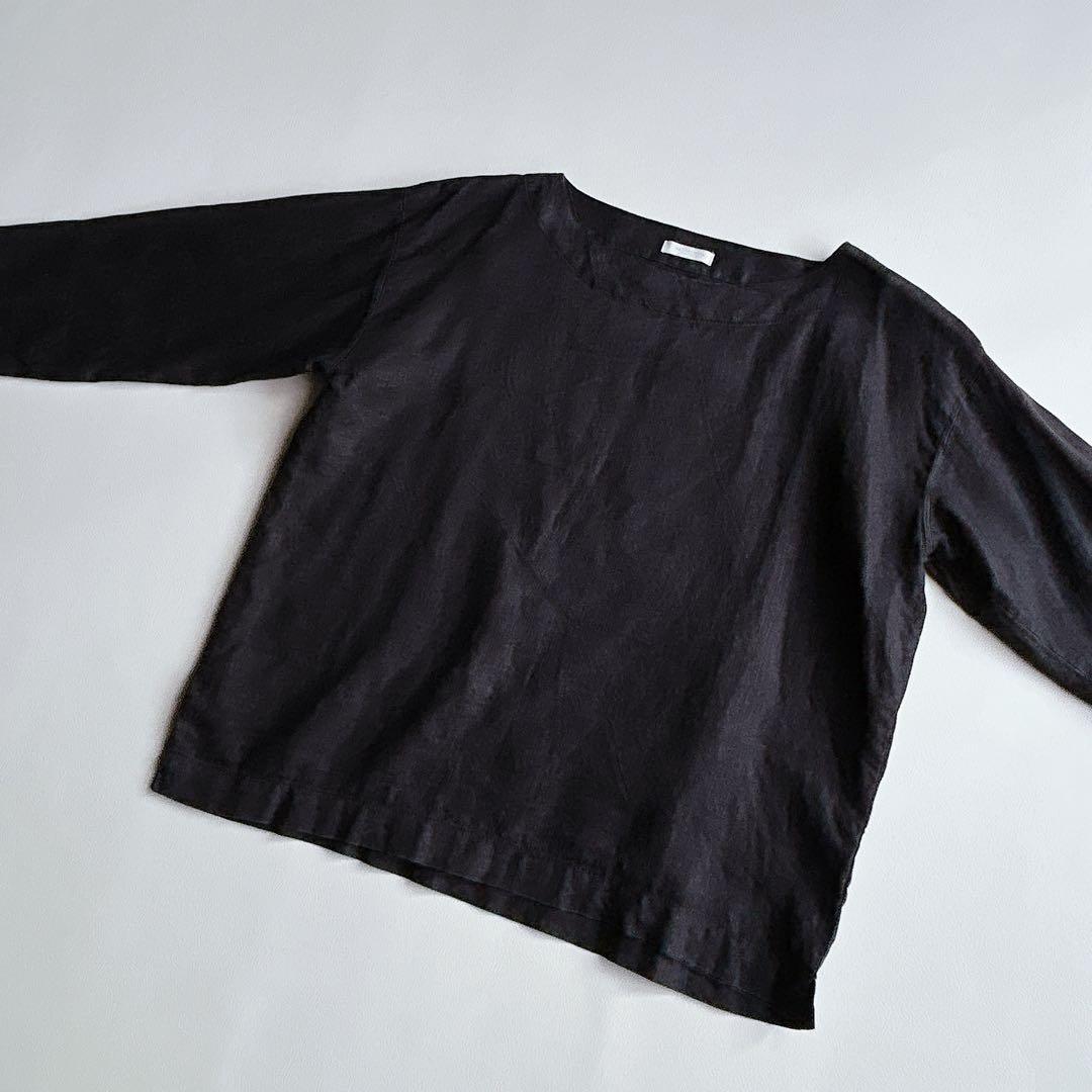 fog linen work フォグリネンワーク ⿻ リネン プルオーバー 黒