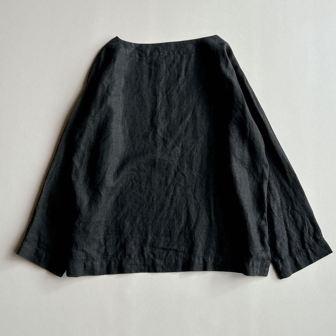 fog linen work フォグリネンワーク ⿻ リネン プルオーバー 黒