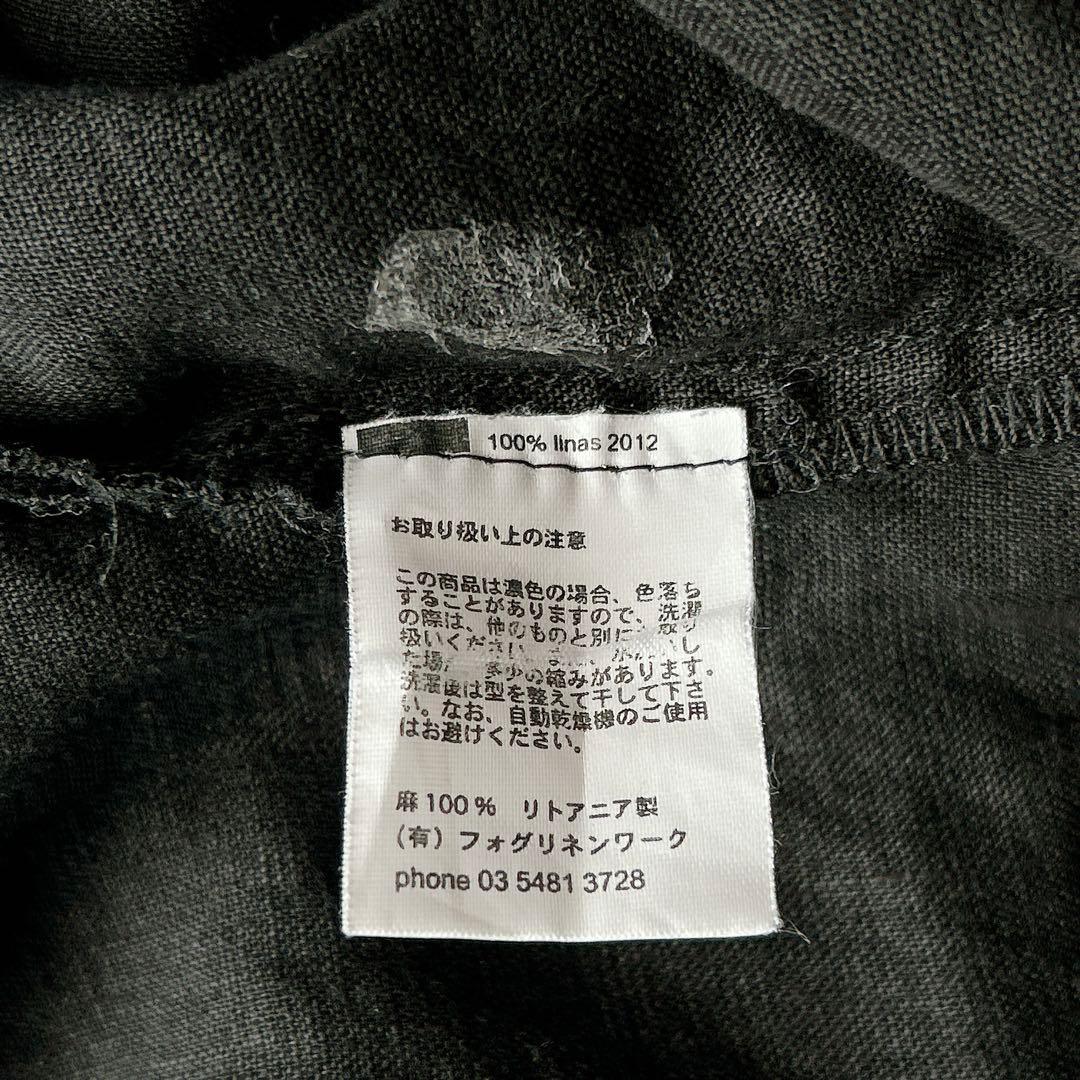fog linen work フォグリネンワーク ⿻ リネン プルオーバー 黒