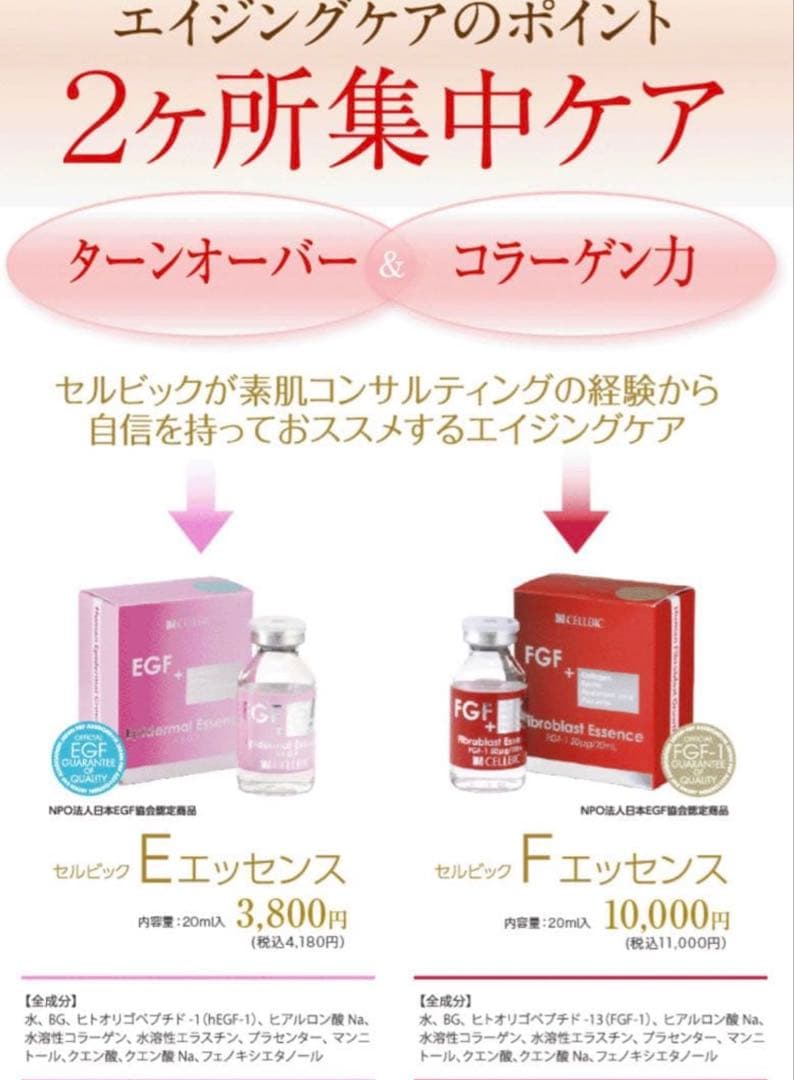 CELIBIC セルビック　EGF + FGF セルビックエッセンス 2個セット