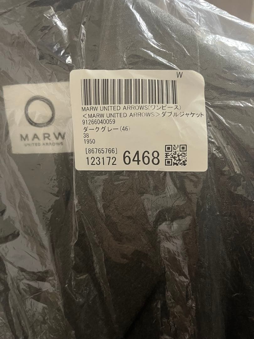 MARW UNITED ARROWS ダブルジャケットワンピースダークグレー38