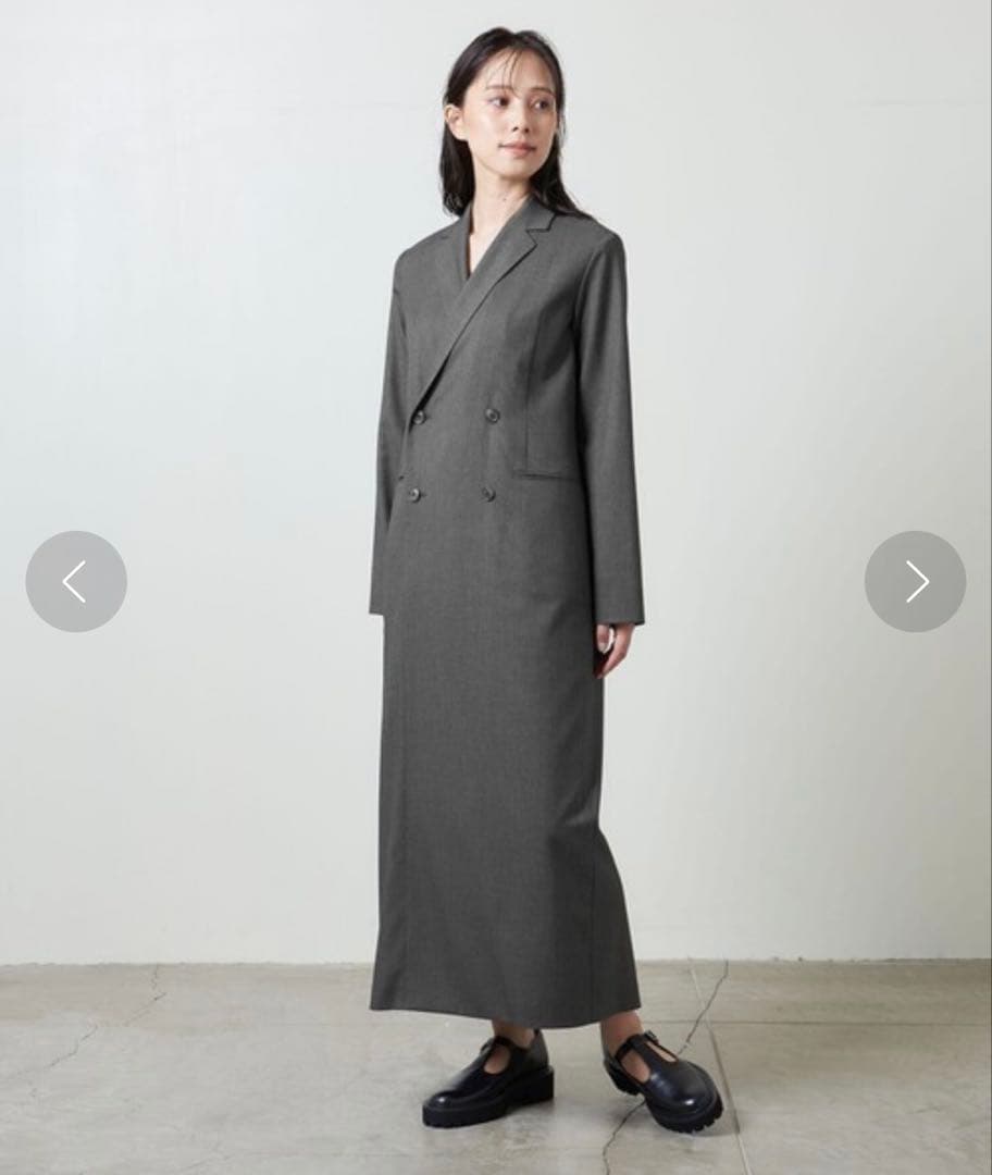 MARW UNITED ARROWS ダブルジャケットワンピースダークグレー38