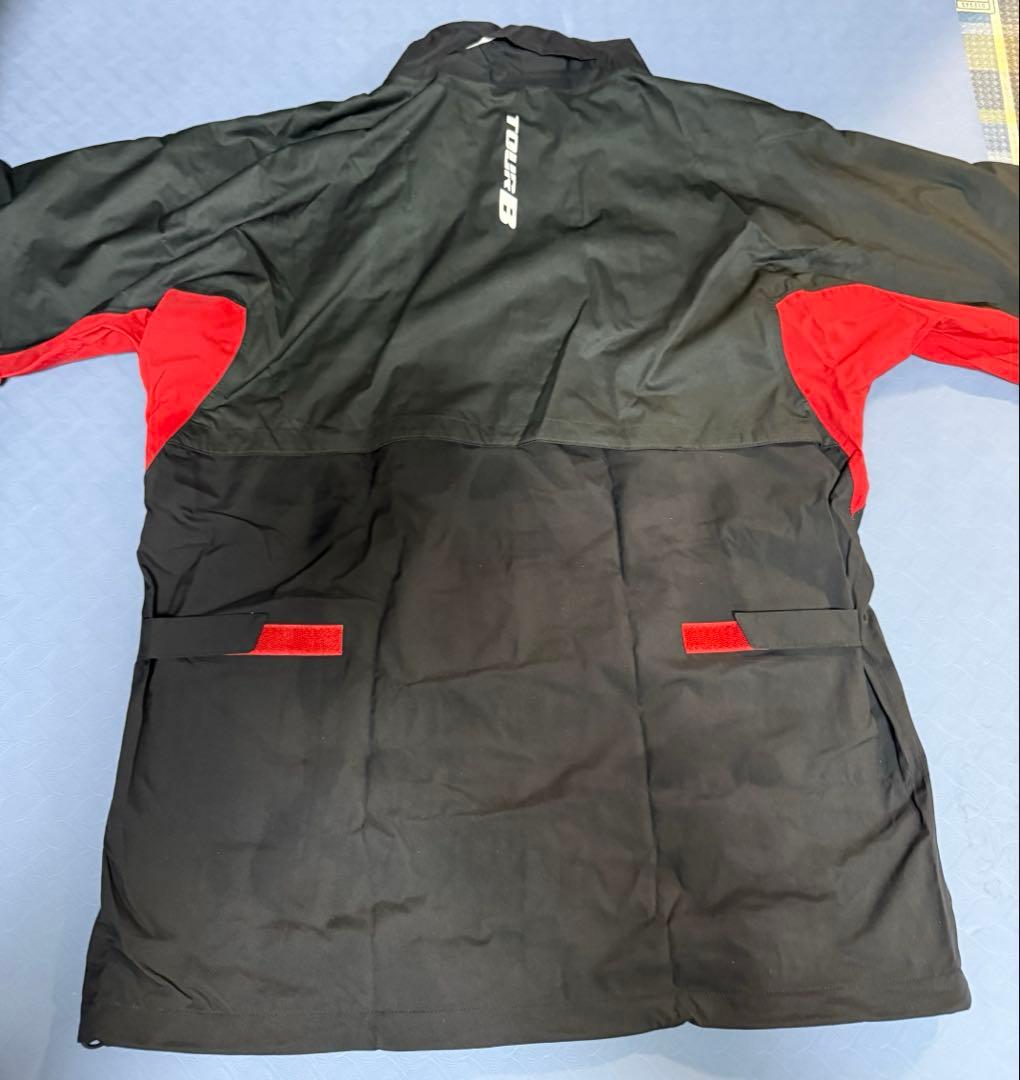 美品 BRIDGESTONE GOLF レインウェア 水神 ブラック/レッド