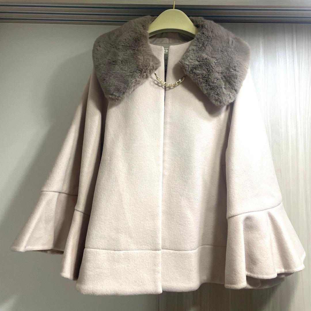 ジャケット・アウター HLT Convertible Faux Fur Tippet Coat M