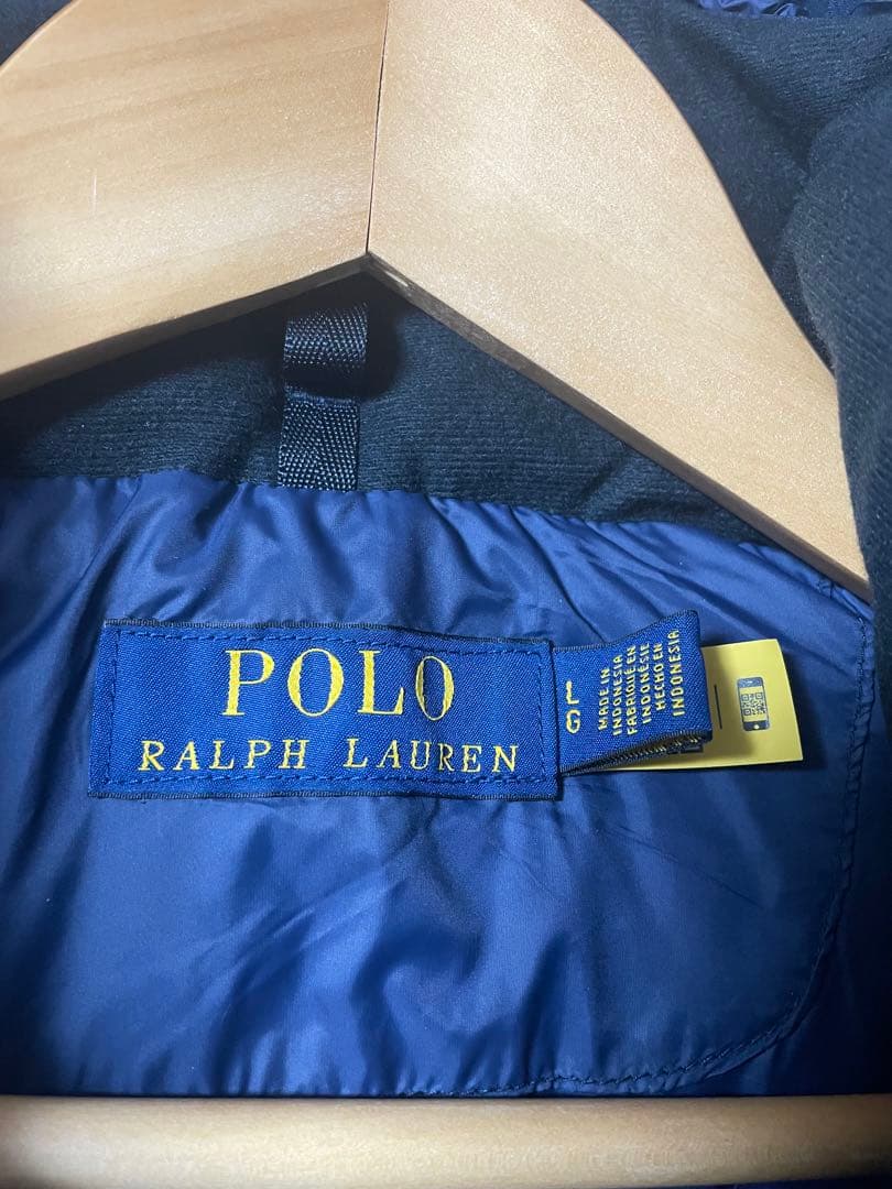 POLO Ralph Lauren ダウンベスト　現行タグ　フード　中古　美品