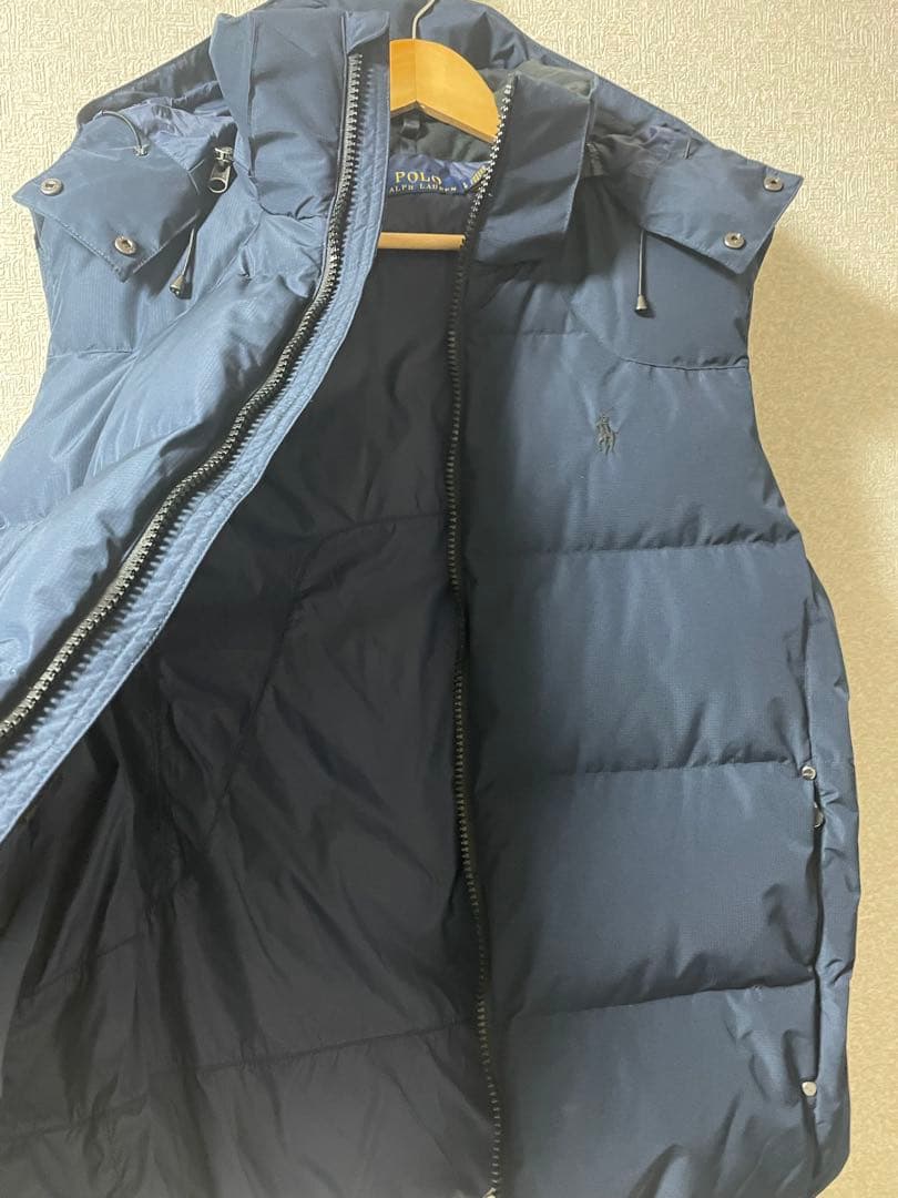 POLO Ralph Lauren ダウンベスト　現行タグ　フード　中古　美品