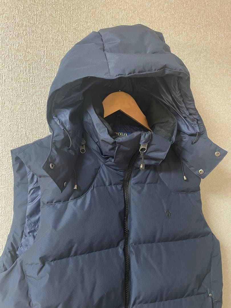 POLO Ralph Lauren ダウンベスト　現行タグ　フード　中古　美品