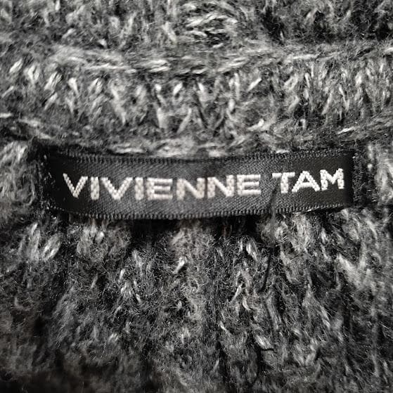 ヴィヴィアンタム VIVIENNE TAM ニットポンチョ グレー