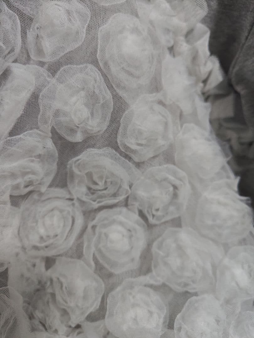 あさぎーにょ POPPY tulle docking hoodie（gray）