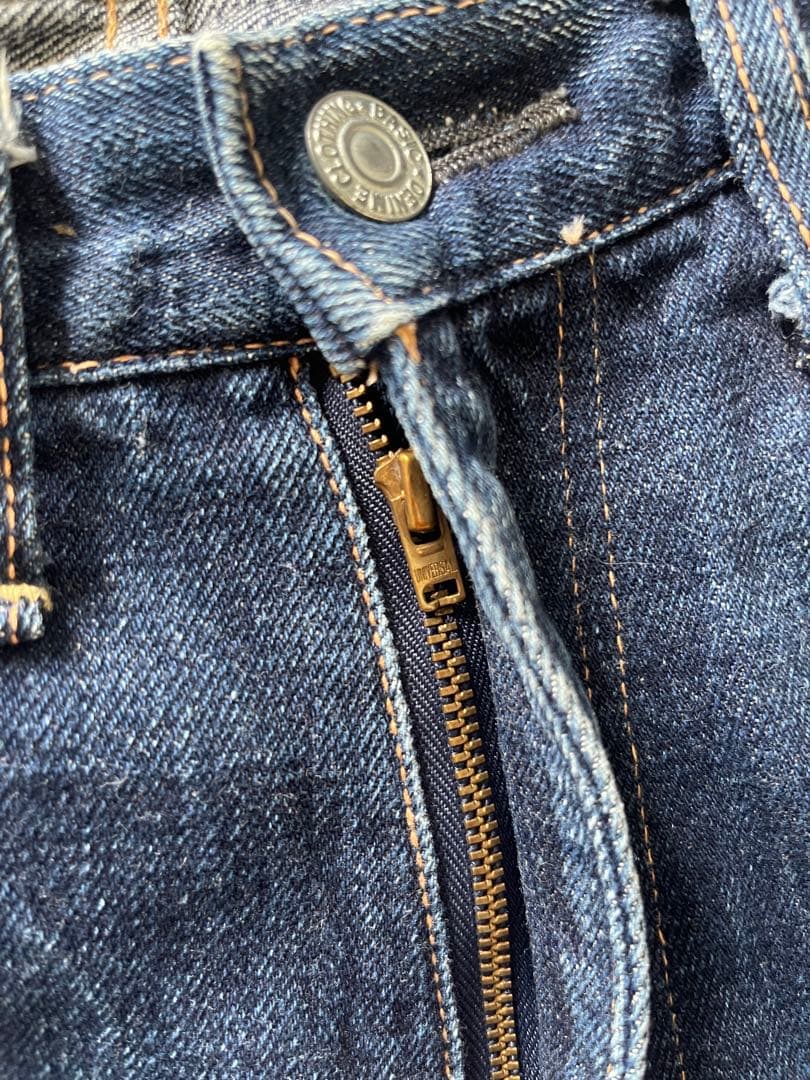 DENIME ドゥニーム ブルー セルビッジデニム 34ストレートデニム