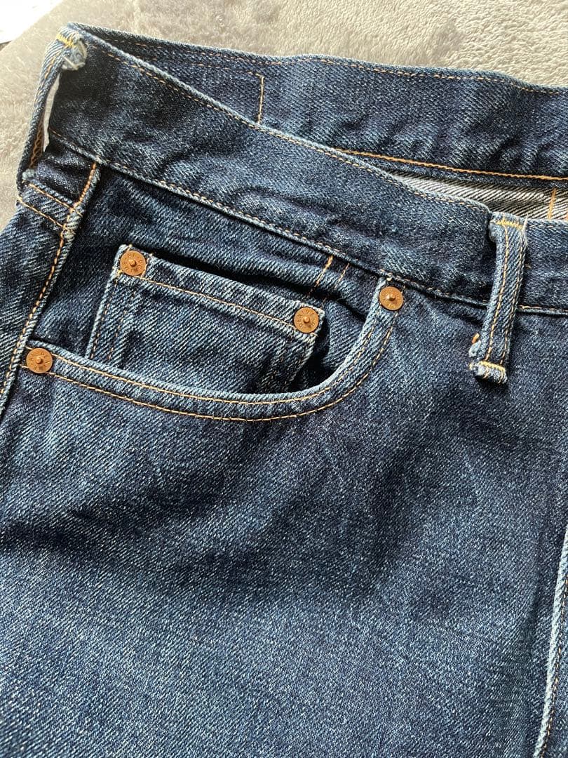 DENIME ドゥニーム ブルー セルビッジデニム 34ストレートデニム