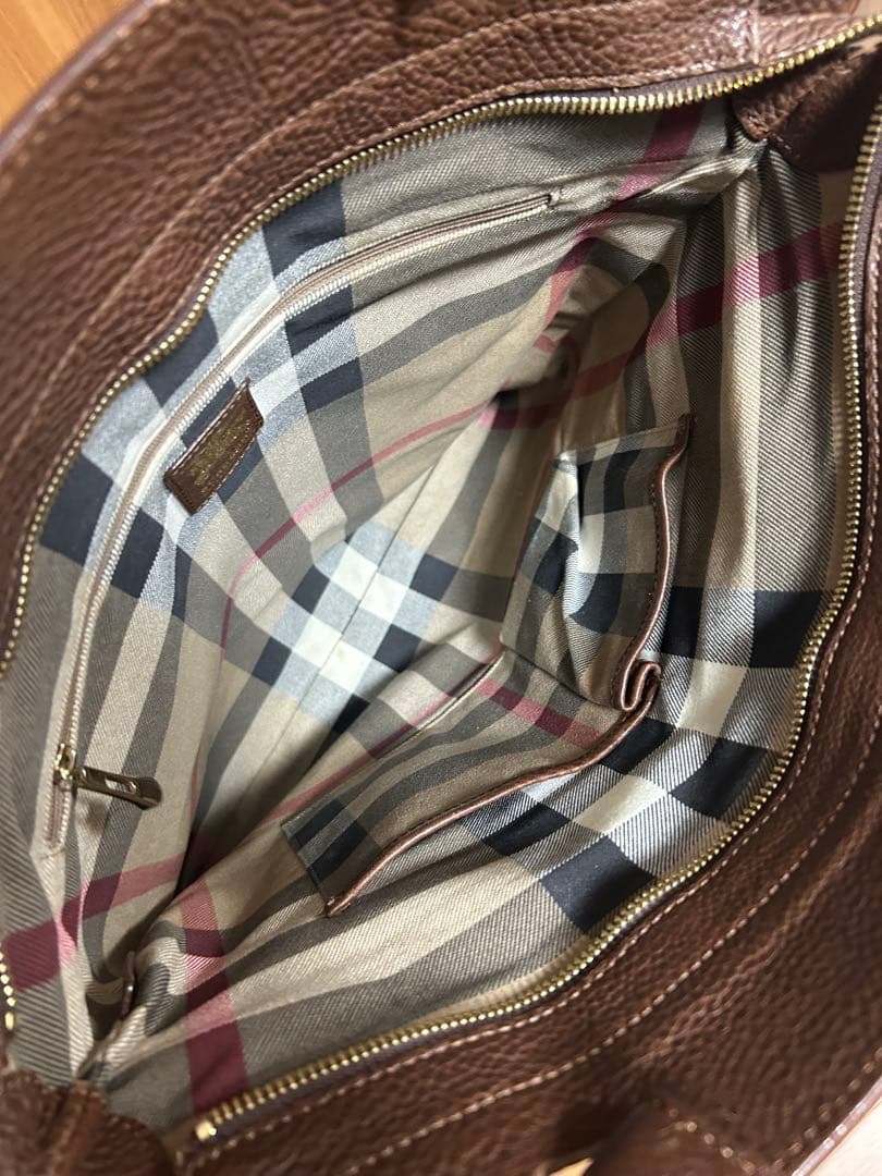 BURBERRY トートバッグ グレー/ブラウン