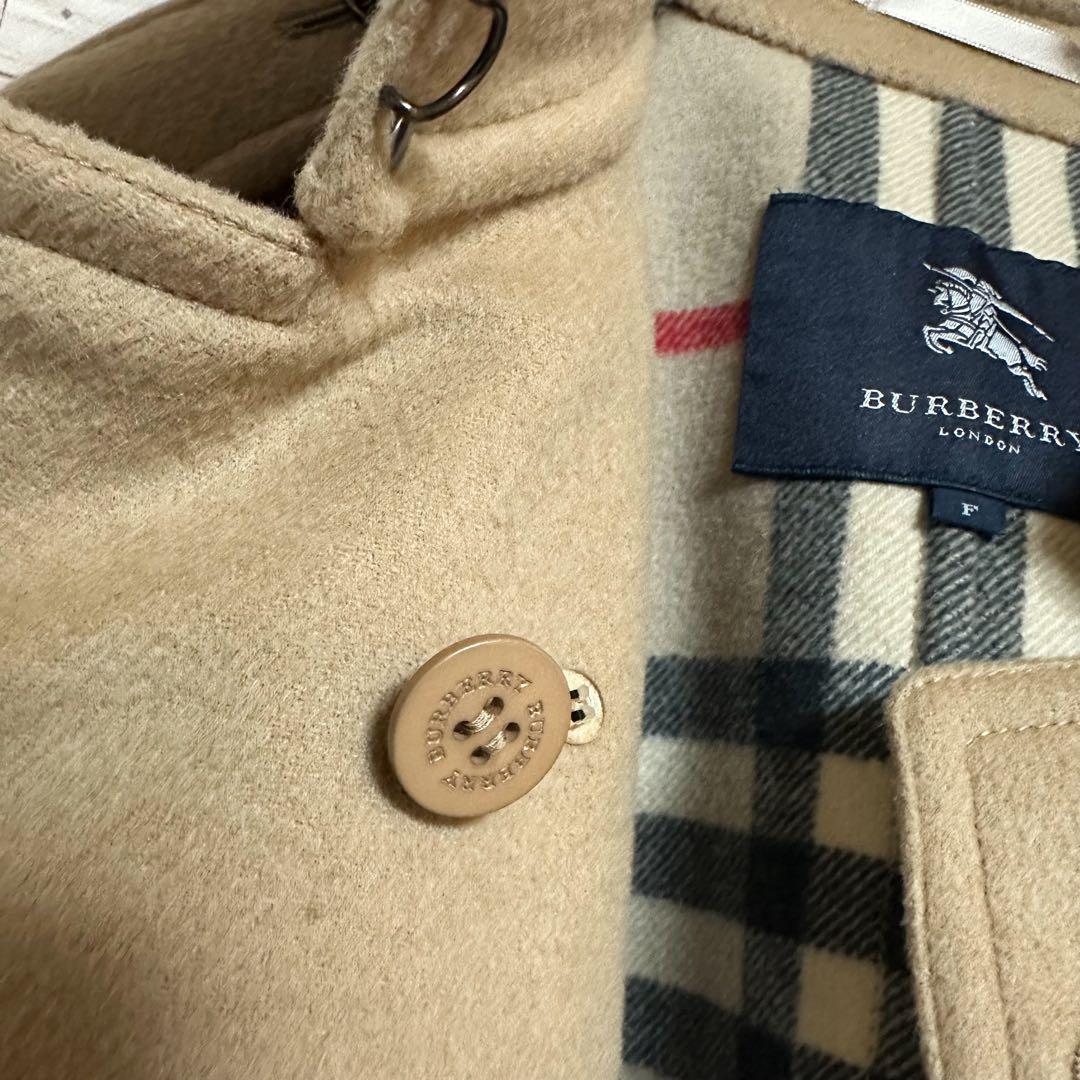✨BURBERRY ポンチョ ウール コート ケープ 裏チェック レディース✨