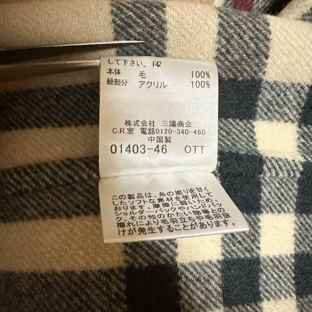 ✨BURBERRY ポンチョ ウール コート ケープ 裏チェック レディース✨