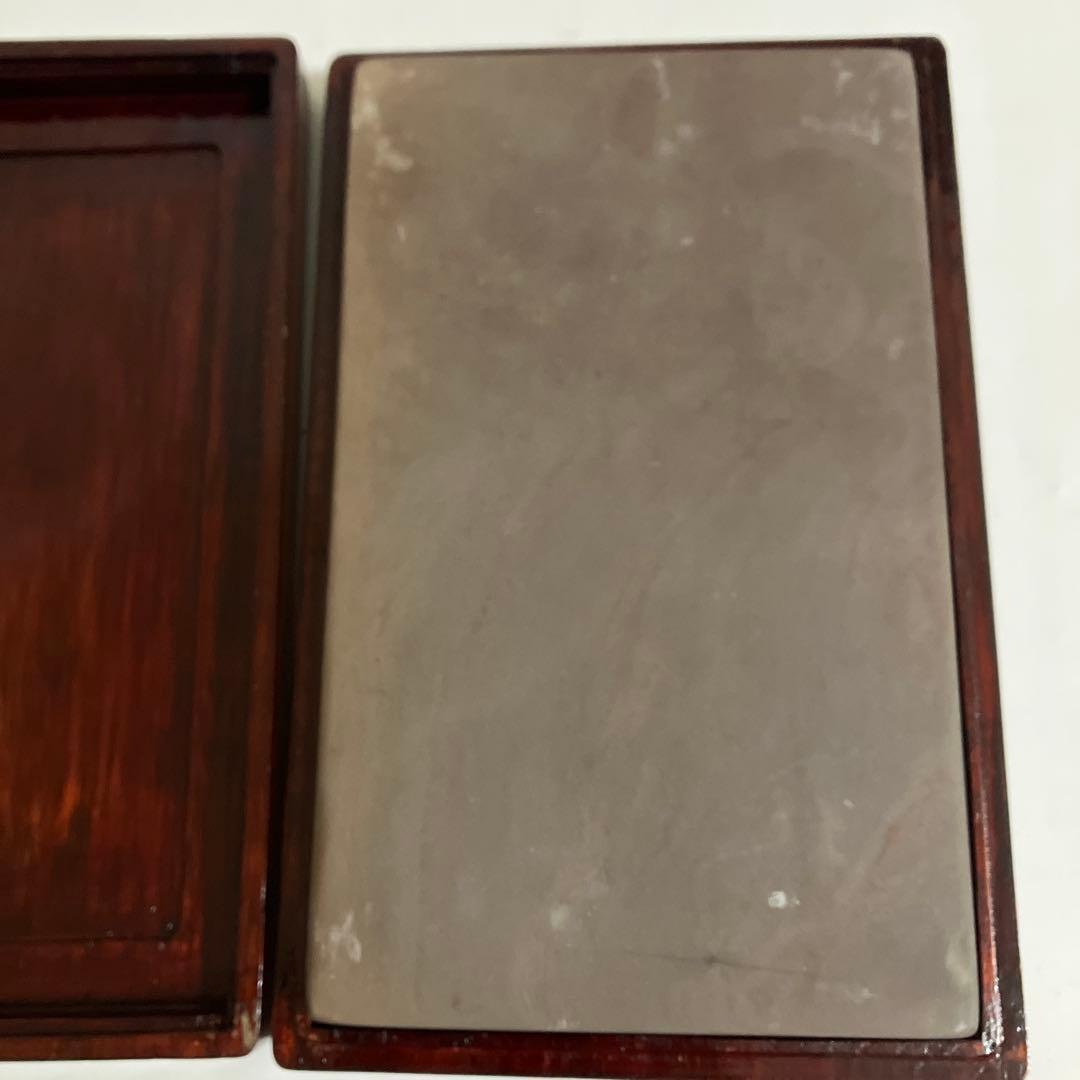 【新品】 宋坑 長方淌池硯 9インチ 専用木箱付き