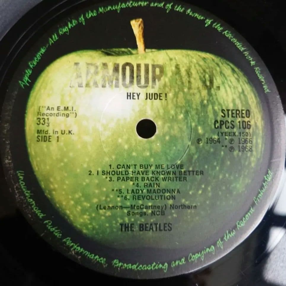 UK1st輸出盤The Beatles Hey Jude